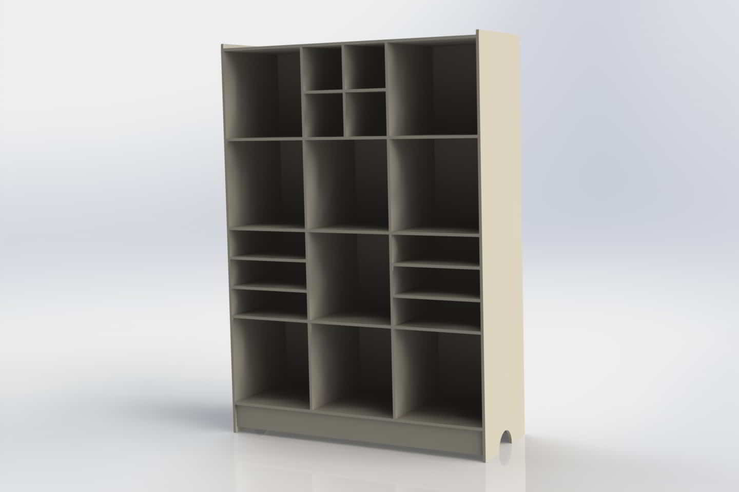 Laser Cut Wooden Book Shelf, CNC Wood Cutting Storage Shelf CDR and DXF File