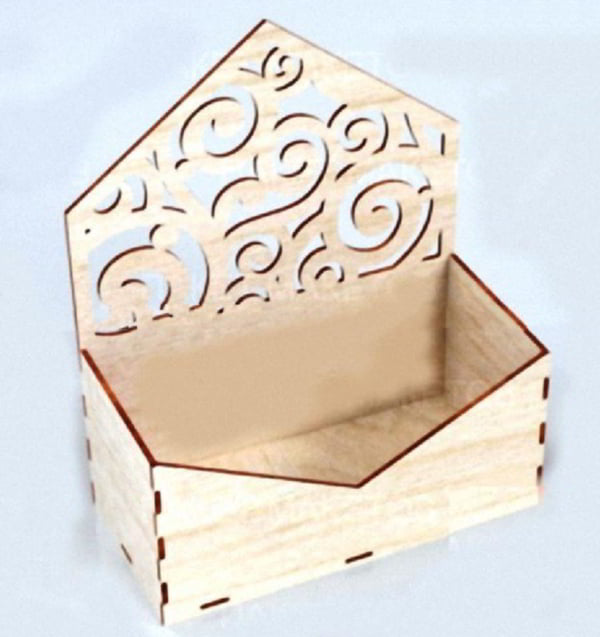 Laser Cut Wooden Box Vector File for Laser Cutting