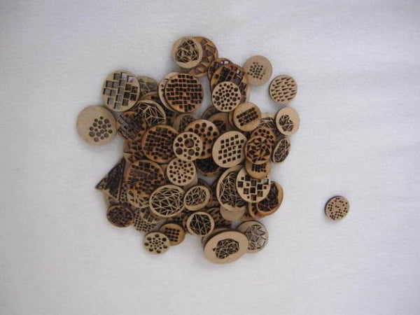 Laser Cut Wooden Button Template Vector File for Laser Cutting
