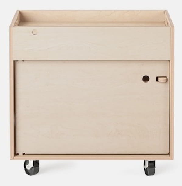 Laser Cut Wooden Cabinet on Wheels Vector File