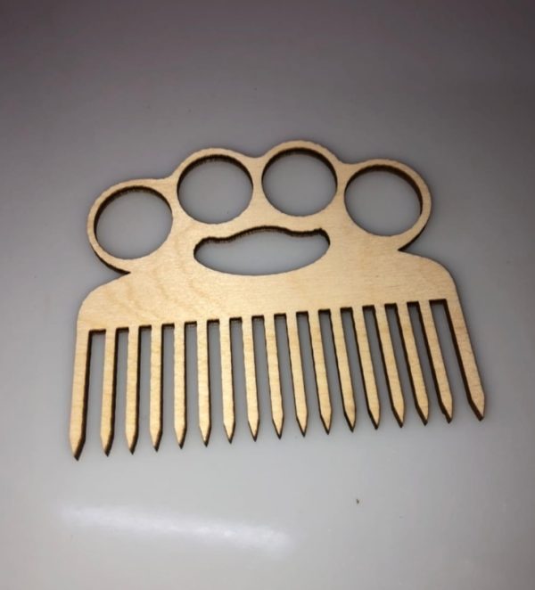 Laser Cut Wooden Comb Wide Tooth Comb Free Vector