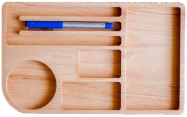 Laser Cut Wooden Desk Organizer Pencil Holder Office Desk Organizer Tray DXF File