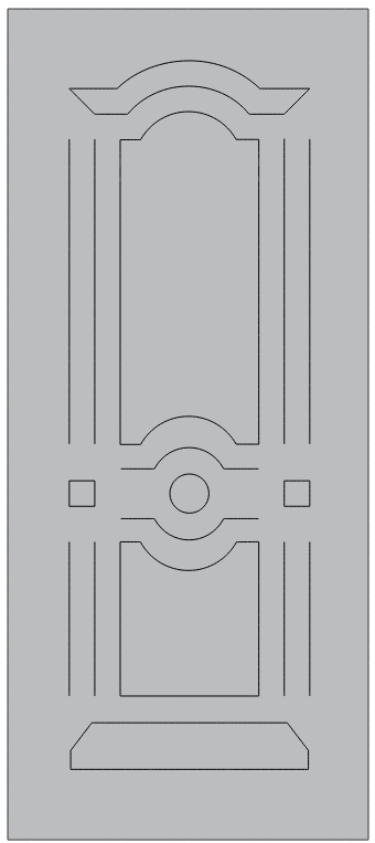 Laser Cut Wooden Door Panel Design CDR File