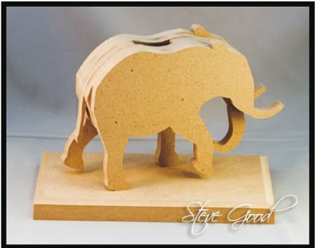 Laser Cut Wooden Elephant Money Saving Bank PDF File