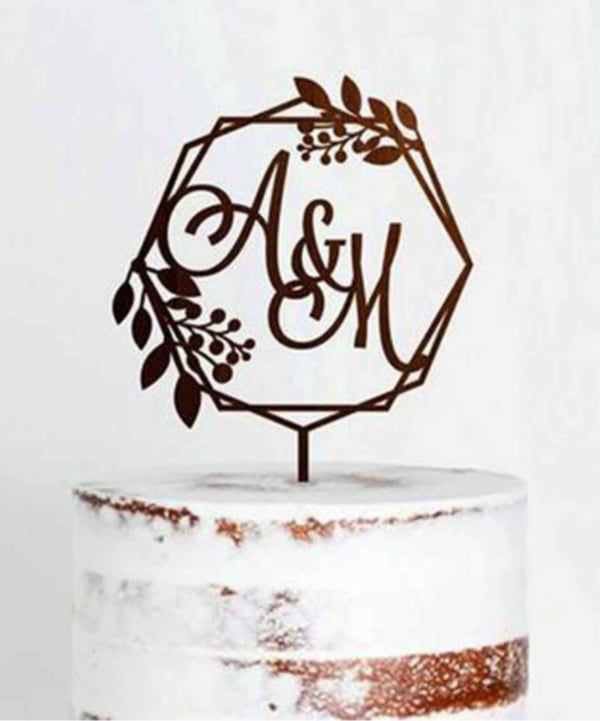 Laser Cut Wooden First Birthday Cake Topper CDR File