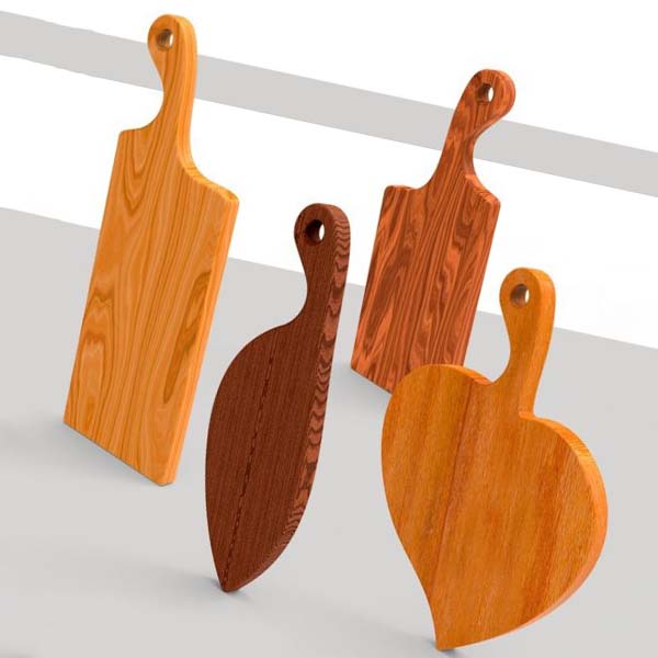 Laser Cut Wooden Food Cutting Board Kitchen Art Vector File
