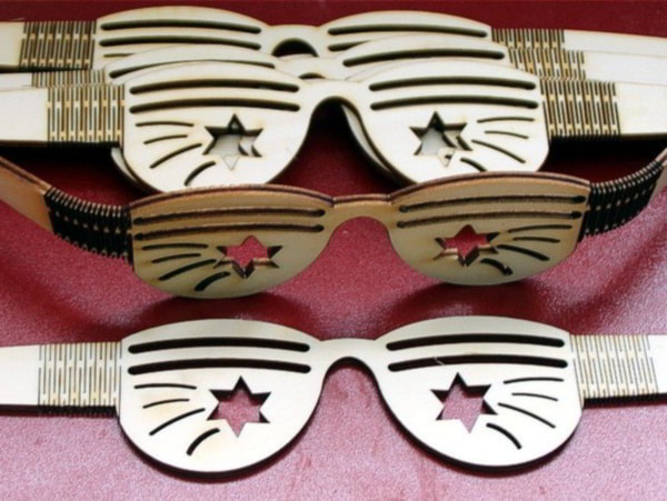 Laser Cut Wooden Glasses Layout CDR and SVG File