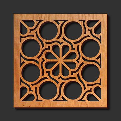 Laser Cut Wooden Grill Panel Design Window Jali Template CDR and DXF File