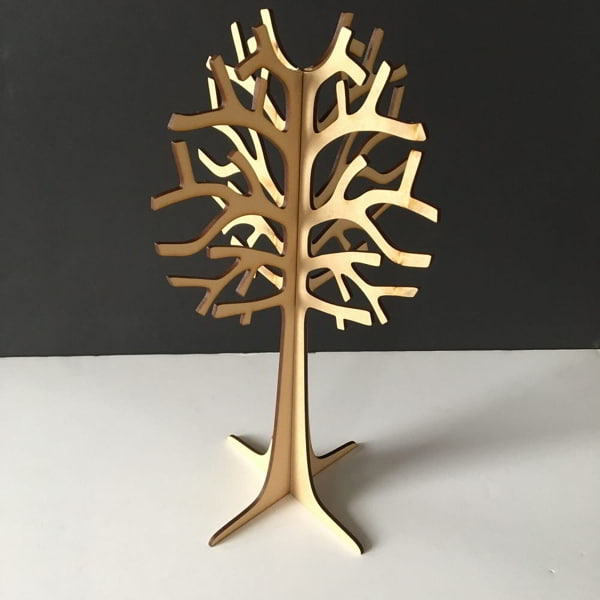 Laser Cut Wooden Jewelry Stand DXF File
