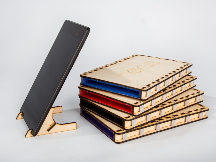 Laser Cut Wooden Laptop and Tablet Stand DXF File