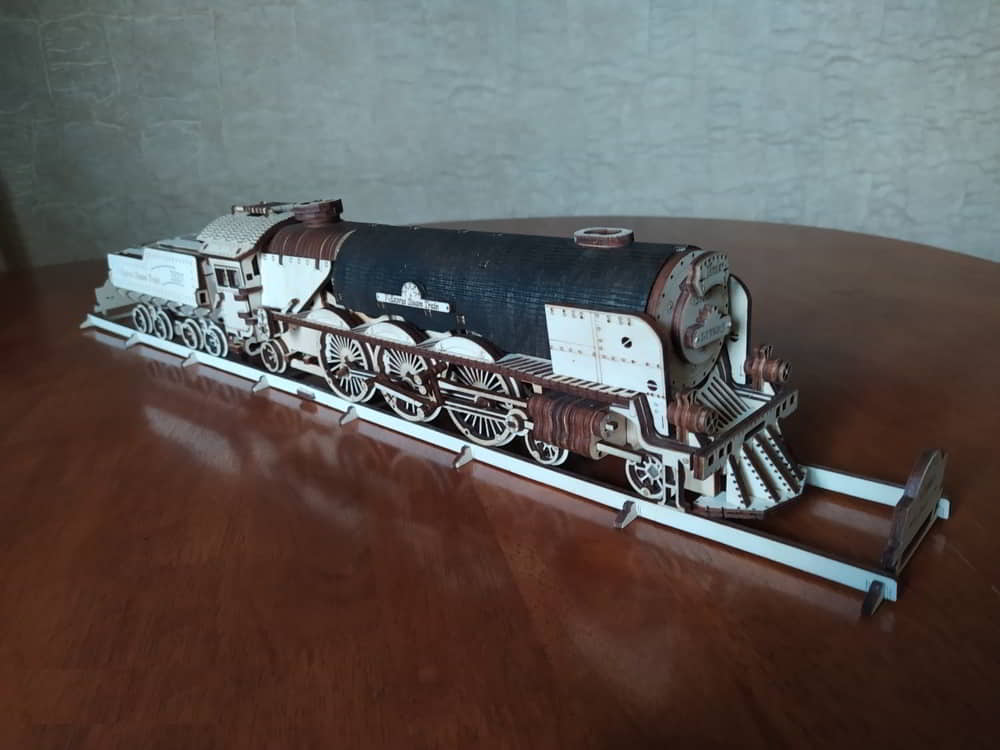 Laser Cut Wooden Locomotive 3D Model, Wooden 3D Toy CDR Vector File
