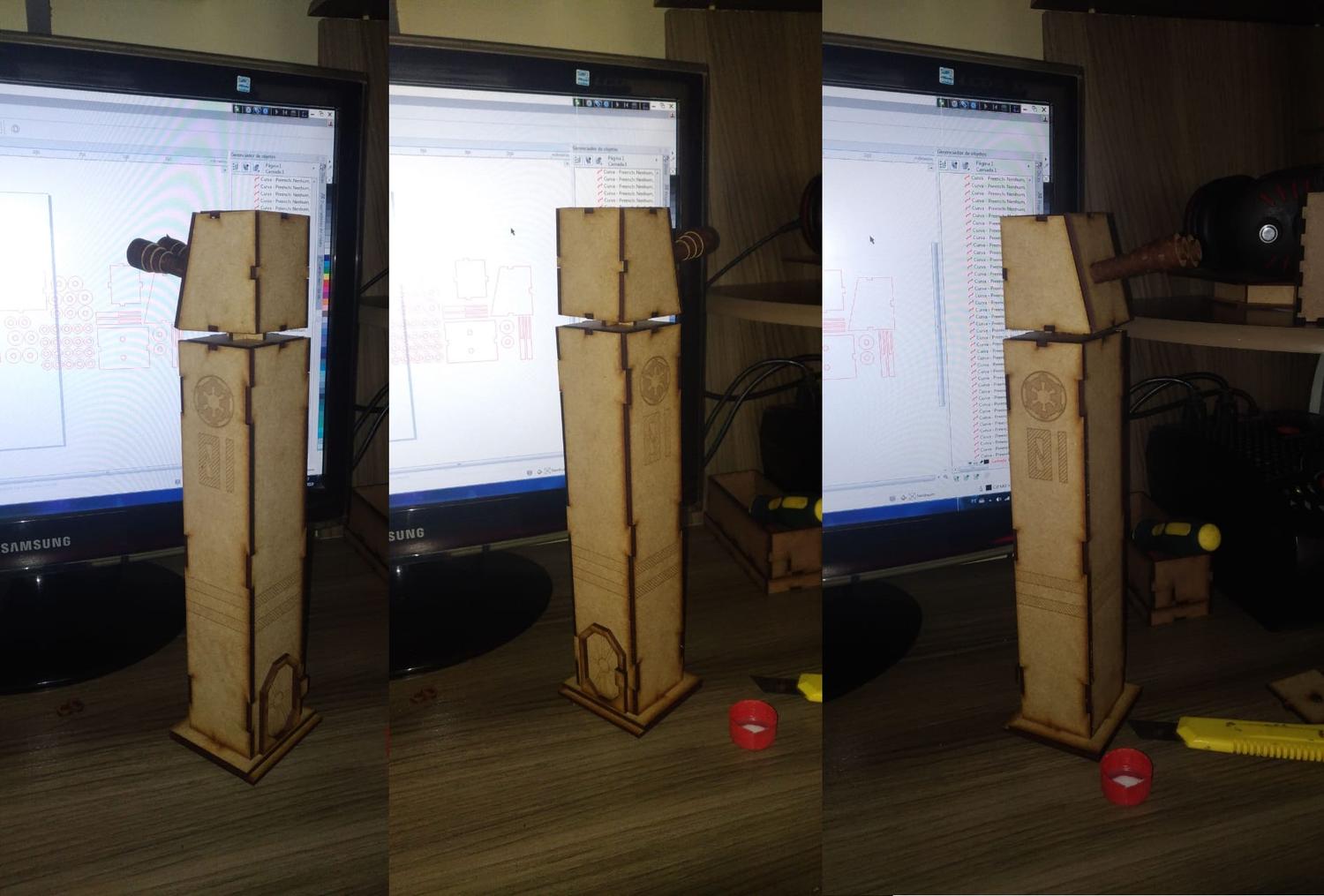 Laser Cut Wooden Model Storage Block Boxes DXF File