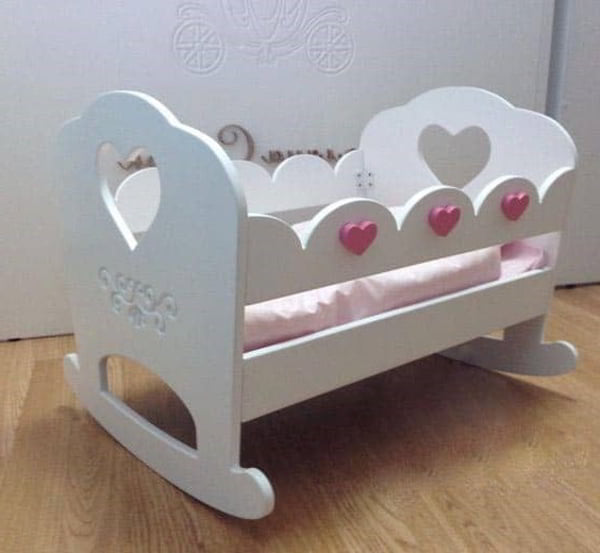 Laser Cut Wooden New Born Baby Cradle Layout CDR File