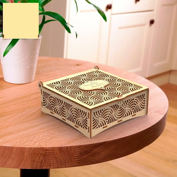 Laser Cut Wooden Pattern Gift Box CDR File