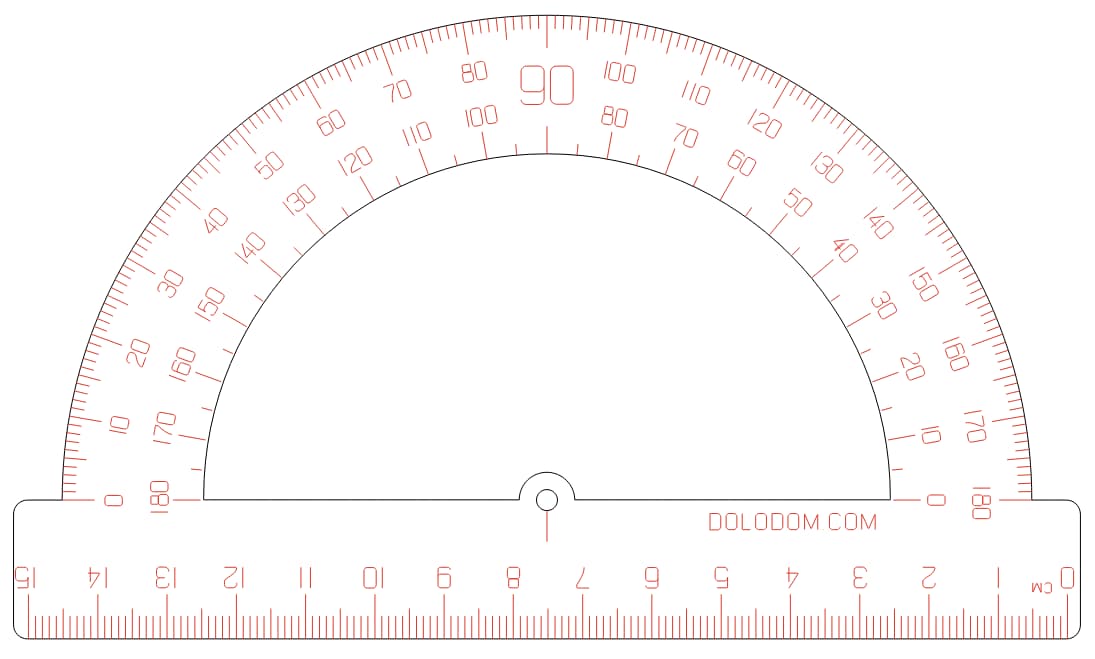 Laser Cut Wooden Protractor CDR and DXF Vector File