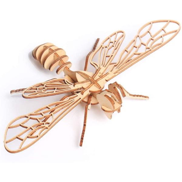 Laser Cut Wooden Puzzle Bee Toy Model DXF File