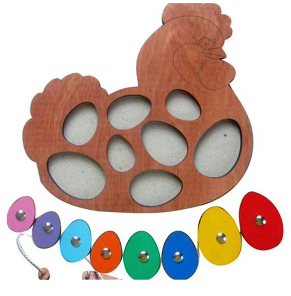 Laser Cut Wooden Puzzle Chicken Puzzle Toy Game for Kids Vector File