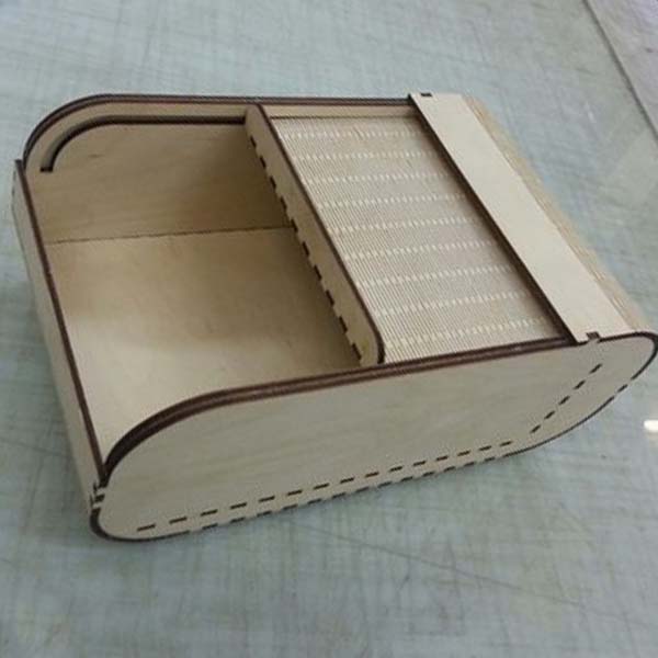 Laser Cut Wooden Roll Top Gift Box Jewelry Box CDR File