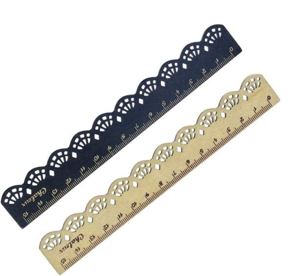 Laser Cut Wooden Scale with Engraving Marking Ruler DXF File