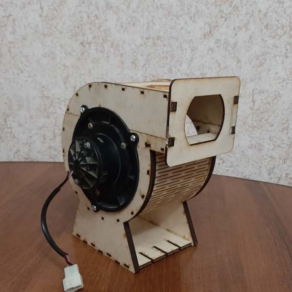 Laser Cut Wooden Snail for Exhaust Ventilation Model Vector File