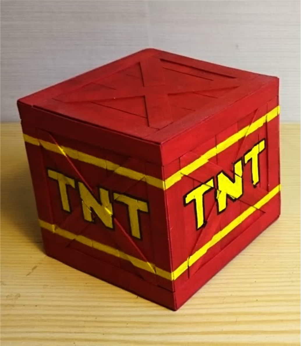 Laser Cut Wooden TNT Piggy Bank, Wooden Saving Box Free Vector