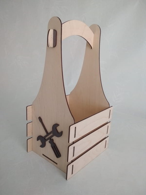 Laser Cut Wooden Tool Box CDR File