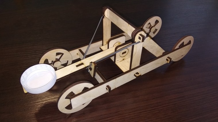 Wooden Toy Catapult Laser Cutting Design CDR File