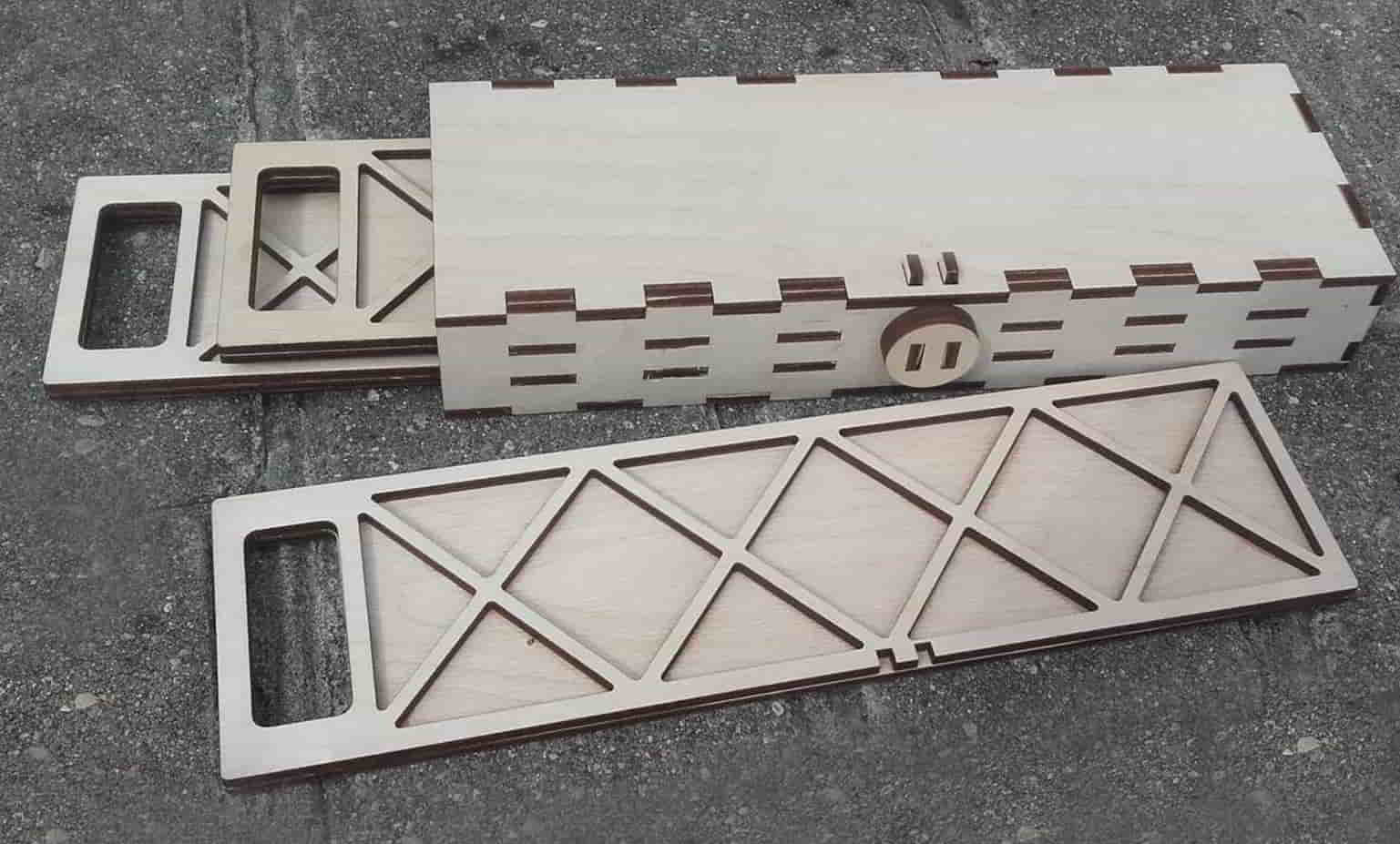 Laser Cut Wooden Tray for Beads CDR, DXF and PDF File