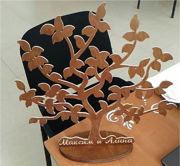 Laser Cut Wooden Tree Jewelry Hanging Stand DXF File