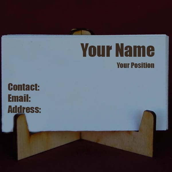 Laser Cut Wooden Visiting Card Holder Business Card Organizer CDR and DXF File