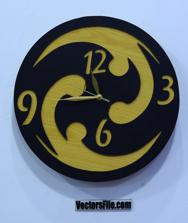 Laser Cut Wooden Wall Clock Design Wall Decor Clock DXF and CDR File