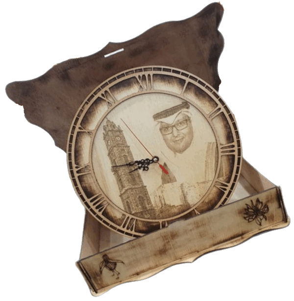 Laser Cut Wooden Wall Clock with Roman Dial Vector File