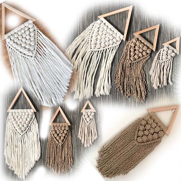 Laser Cut Wooden Wall Hanging Decoration Triangle Kit Vector File