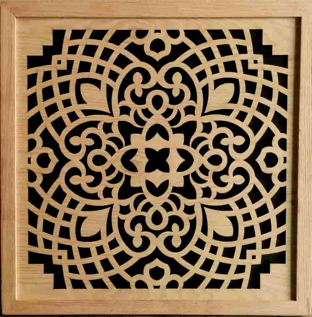 Laser Cut Wooden Window Jali Pattern Design Vector File