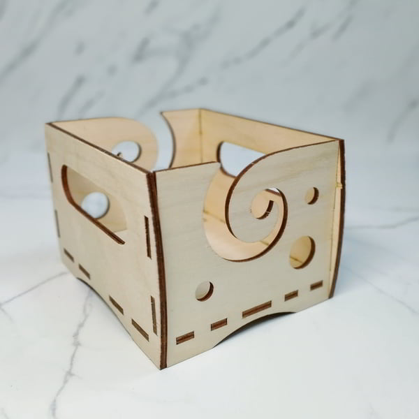 Laser Cut Wooden Yarn Holder Stand CDR and DXF File
