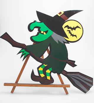 Laser Cutting a Halloween Witch from Pressboard Vector File