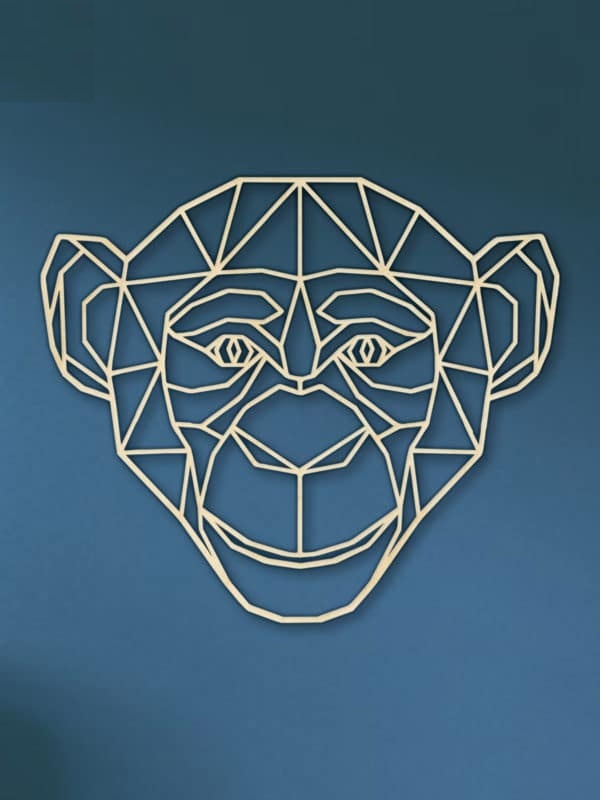 Laser Cutting Geometric Monkey Free DXF File