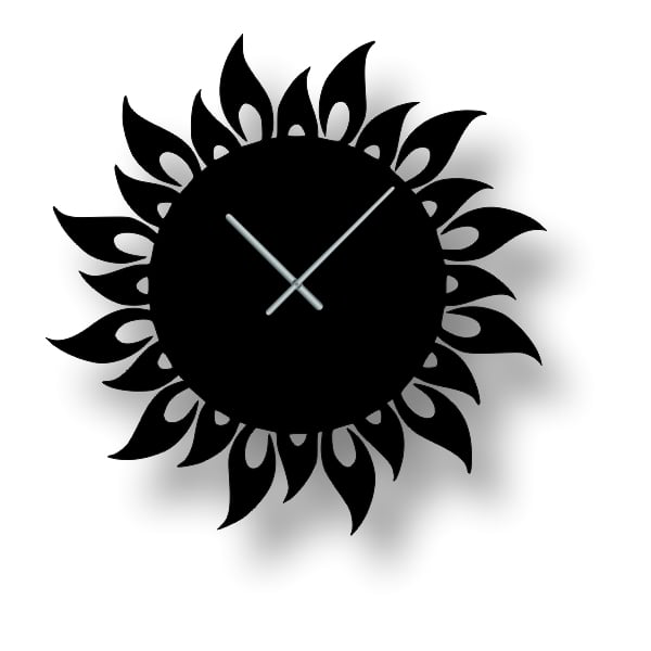 Laser Cutting Sunflower Round Wall Clock Design Free Vector CDR File
