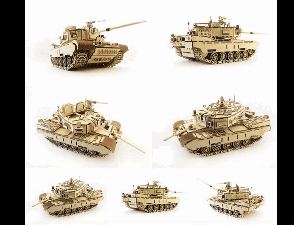 Laser Cutting T 34 Tank 3D Puzzle CDR File