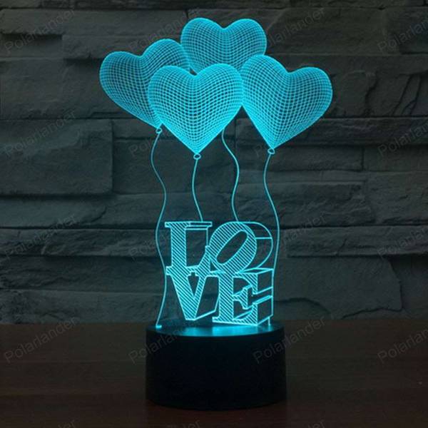 Laser Engraving 3D Acrylic Room Led Love Lamp CDR File