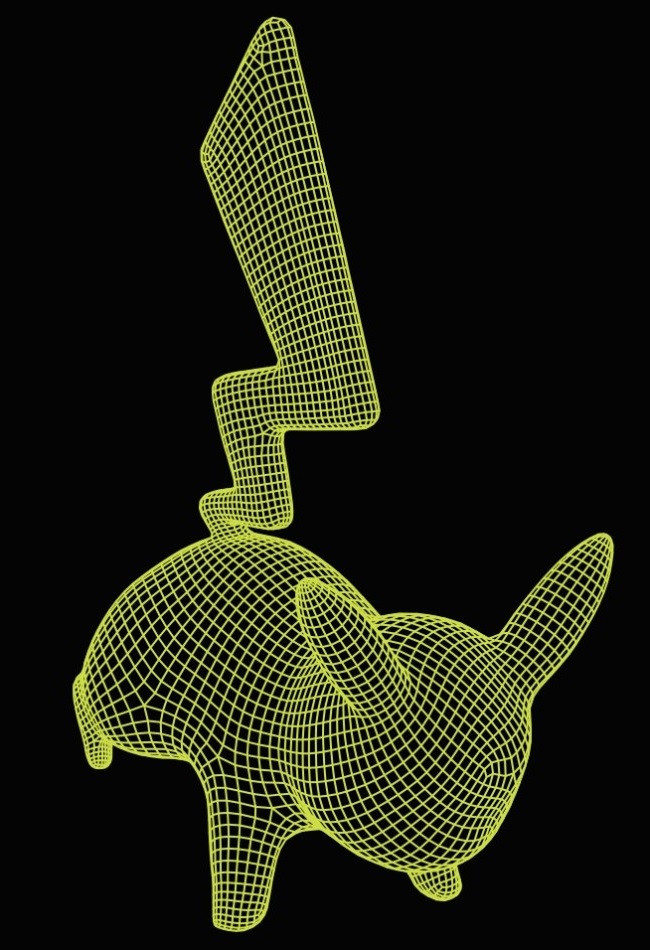 Laser Engraving 3D illusion Acrylic Pikachu Lamp CDR File