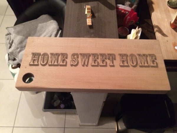 Laser Engraving Chopping Board Designs Home Sweet Home CDR and SVG File