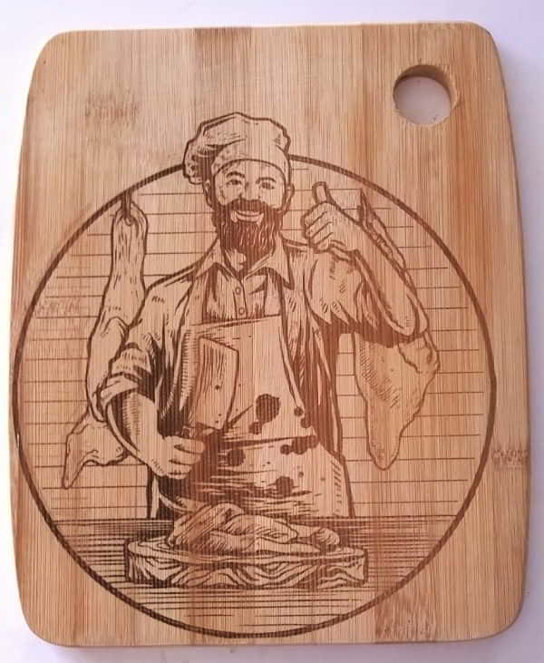 Laser Engraving Cook Chef Cutting Boards Free CDR File
