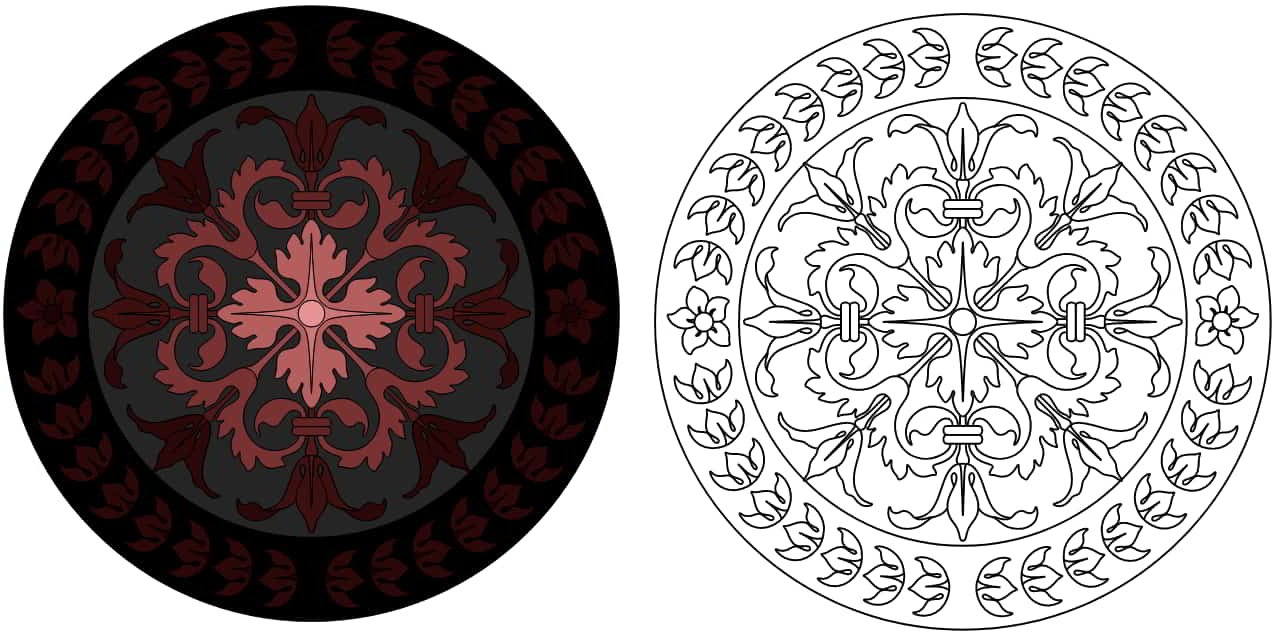 Laser Engraving Decorative Plate CDR, DXF, Ai and PDF Vector File