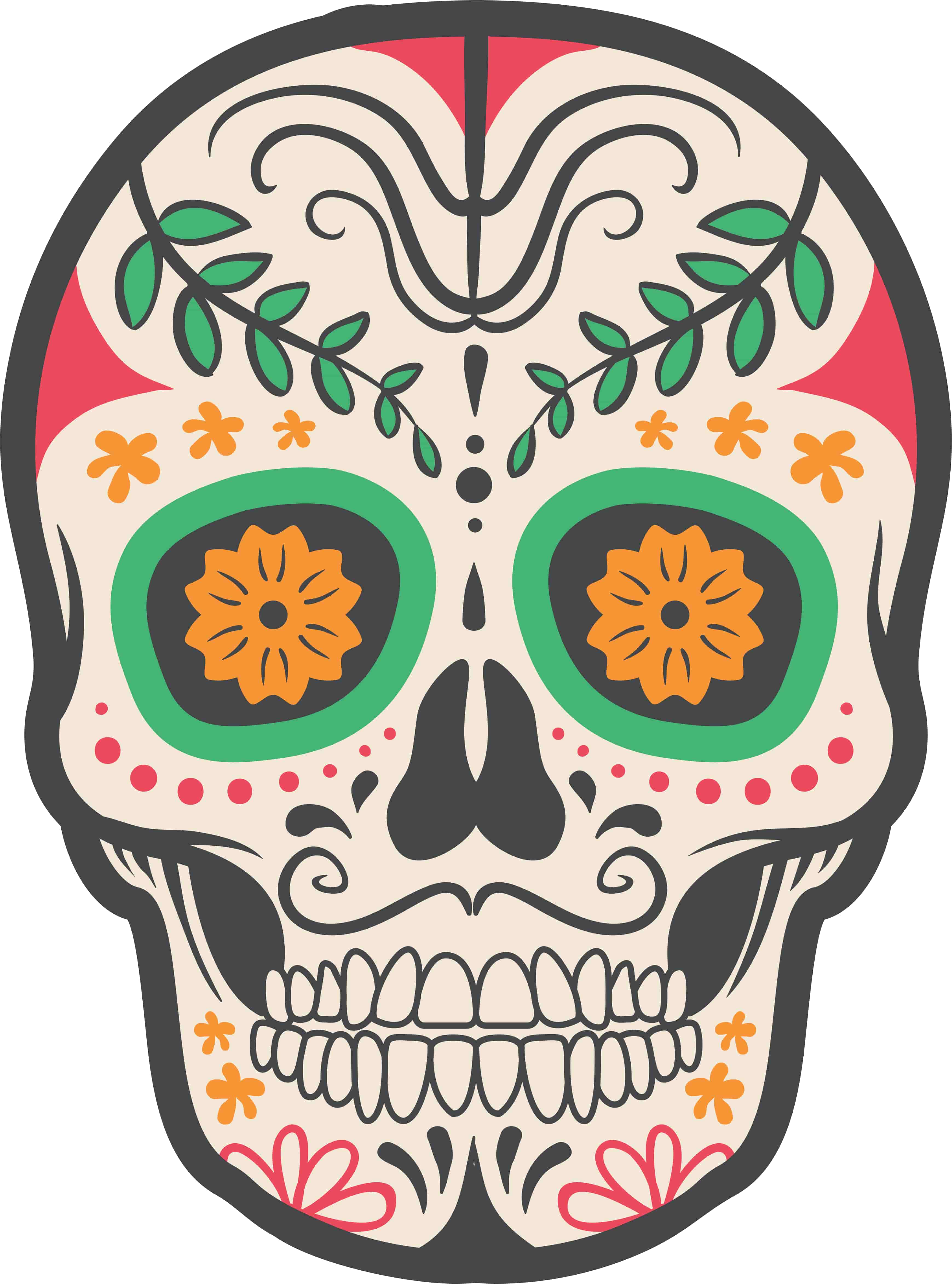 Laser Engraving Mexican Skull CDR and PDF Vector File