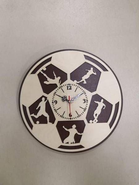 Laser Engraving Soccer Ball Wall Clock Layout CDR File
