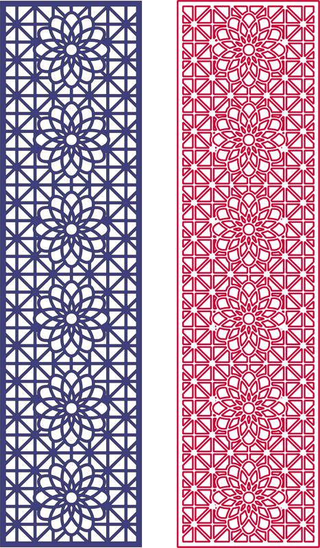 Lasercut Files Seamless Curved Star Pattern Separator Free DXF Vectors File