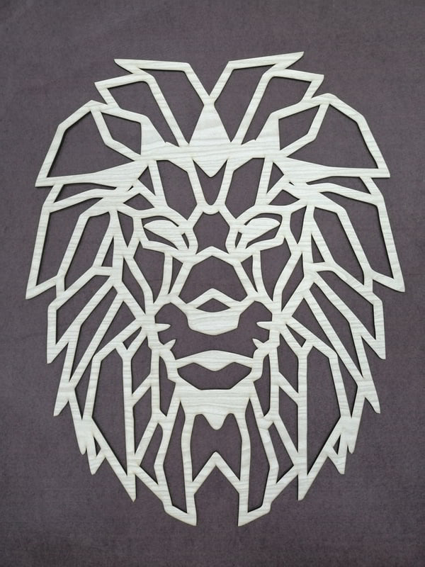 Lion Polygon Art Wall Decor Wall Art Decor 3D Sculpture Laser Cut DXF File