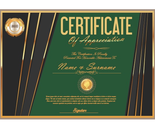 Luxury Certificate Template Golden Illustrator Vector file and EPS File