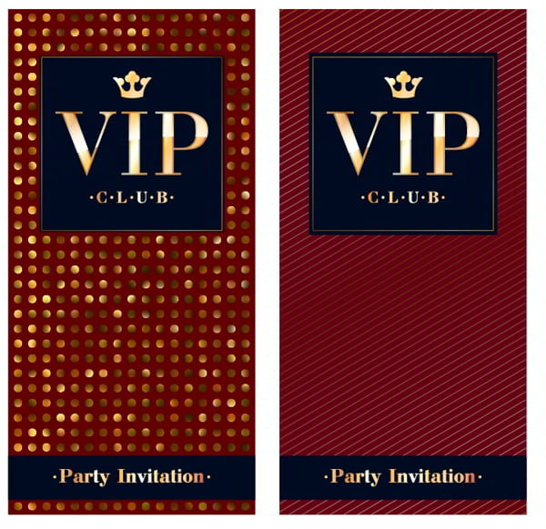 Luxury VIP invitation Card Template Free Vector